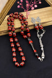 Red Powder Amber Tasbih Rosary Muslim Islam Worship