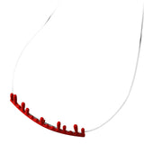 Red Blood Droplets Necklace Halloween Transparent Wire Blood Liquid Metal