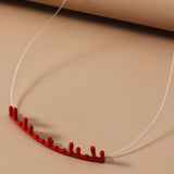 Red Blood Droplets Necklace Halloween Transparent Wire Blood Liquid Metal