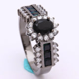 Red Green Zircon Ring Women Engagement Wedding Party Ring Size 6-12