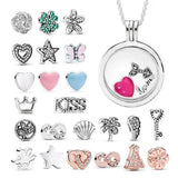 Red Hearts Star Family Tree Small 925 Silver Jewelry For Necklace