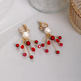 Red Bridal Hair Accessories Hand-beaded Toast Dress Fairy Red Headband Headdress