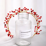 Red Bridal Hair Accessories Hand-beaded Toast Dress Fairy Red Headband Headdress
