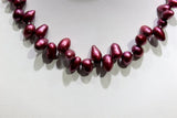 Red Bullet Head Freshwater Pearl Necklace 8x10mm-8x14mm