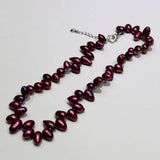 Red Bullet Head Freshwater Pearl Necklace 8x10mm-8x14mm