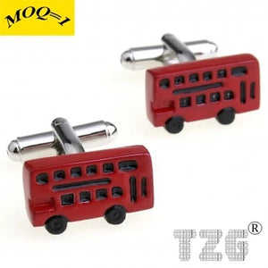 Red Bus Cufflink Cuff Link 1 Pair Promotion