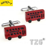Red Bus Cufflink Cuff Link 1 Pair Promotion