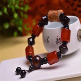 Red Carnelian Agates Beads Bracelet Chalcedony Bracelets Women 14mm
