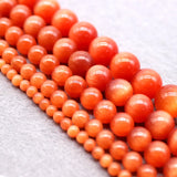 Red Cat Eye Beads 4/6/8/10/12MM Glass String Loose Space Opal DIY Charm Beads