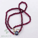 Red Chalcedony Shell pearl Necklace 18 Inches