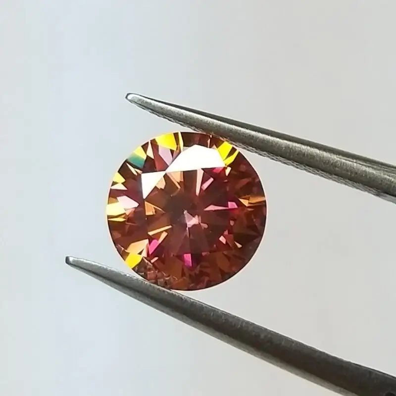 Red Moissanites 0.5-3ct Round Cut Synthetic Gems For DIY Jewelry Making