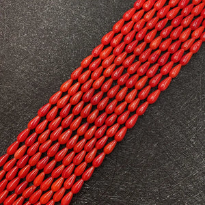 Red Coral Beads Drop-shaped Natural Bulk Jewelry Necklace Bracelet DIY