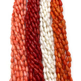 Red Coral Beads Drop-shaped Natural Bulk Jewelry Necklace Bracelet DIY