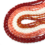 Red Coral Beads 15 Inches 4x5mm 4x8mm Drop-shaped DIY Jewelry