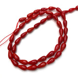 Red Coral Beads 15 Inches 4x5mm 4x8mm Drop-shaped DIY Jewelry