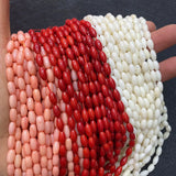 Red Coral Rice Beads 2-8mm Natural Bulk Jewelry Necklace Bracelet DIY 15 Inches