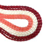 Red Coral Rice Beads 2-8mm Natural Bulk Jewelry Necklace Bracelet DIY 15 Inches