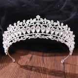 Red Crystal Crown Bridal Wedding Tiaras Rhinestone Hair Jewelry
