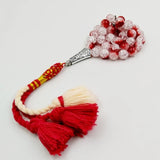 Red Crystal Tasbih Muslim Jewelry Bracelet 33 45 51 66 99 Prayer Beads Misbaha