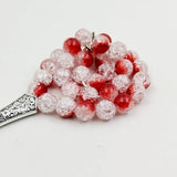 Red Crystal Tasbih Muslim Jewelry Bracelet 33 45 51 66 99 Prayer Beads Misbaha