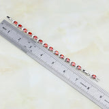 Red CZ Zircon 925 Silver Charm Bracelet Christmas Women