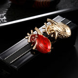 Red Enamel Heart Brooch Pins for Hospital Clinic Uniform