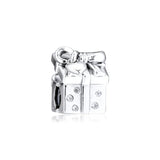 Santa Giftbox Enamel Charm Beads 925 Silver Winter Charms Bracelets DIY