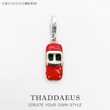 Red Enamel Sports Car Charm Pendant,2020 Autumn Fit Bracelet Bangles