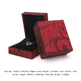 Red Wedding Necklace Packaging Box Silk Brocade Jewelry Ring Bracelet Display