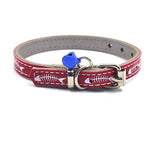 Red Faux Leather Adjustable Cat Collar