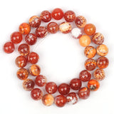 Red Fire Agate 6/8/10mm Natural Stone Beads Round Shape Loose Spacer Beads