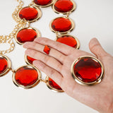 Red Gem Waist Chain Anime Cosplay Stone Chain Western Belt