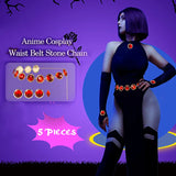 Red Gem Waist Chain Anime Cosplay Stone Chain Western Belt