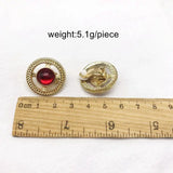 Red Geometric Heart Sweet Wedding Party Clip Earrings