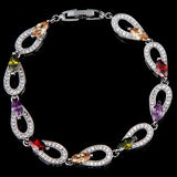 Green Zircon Roman Bracelet in Red Tone