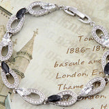 Green Zircon Roman Bracelet in Red Tone