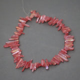 Red Quartz Bead Necklace Stone Pendant