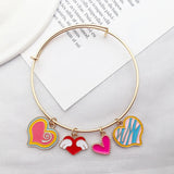 Red Heart Crystal Enamel Charms for Jewelry Making Supplies