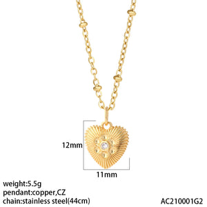 Red Heart Hot Love Pendant Necklace Stainless Steel Collar Chain Punk
