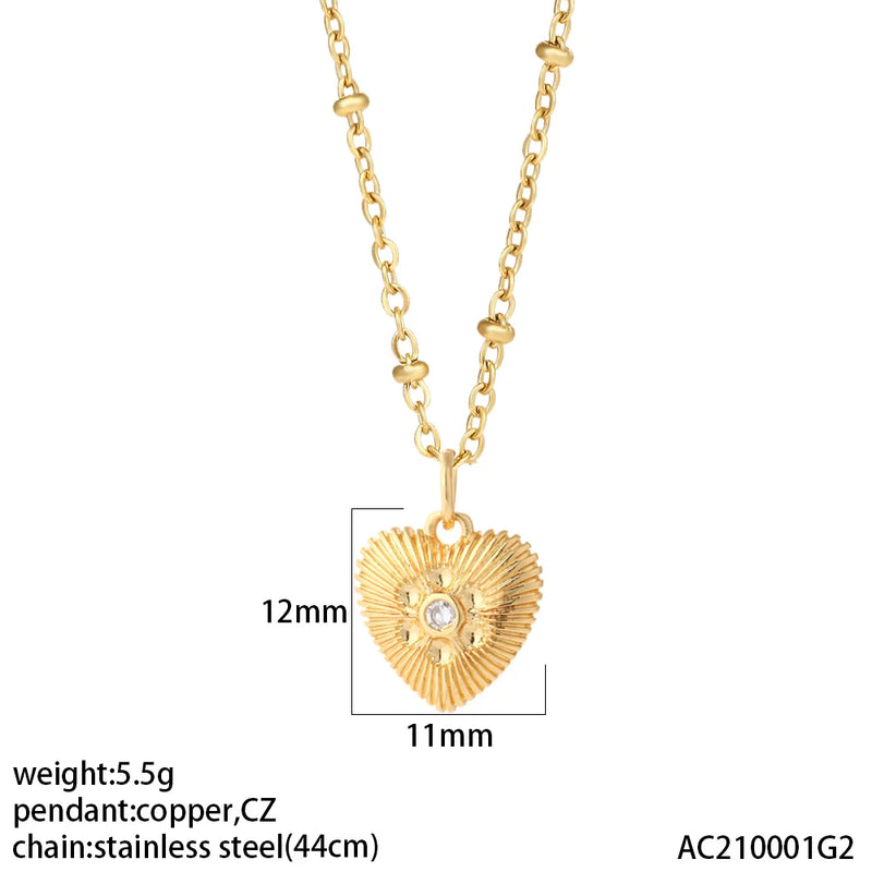 Red Heart Hot Love Pendant Necklace Stainless Steel Collar Chain Punk