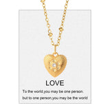 Red Heart Hot Love Pendant Necklace Stainless Steel Collar Chain Punk