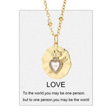 Red Heart Hot Love Pendant Necklace Stainless Steel Collar Chain Punk
