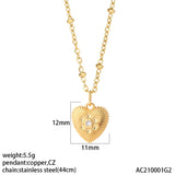 Red Heart Hot Love Pendant Necklace Stainless Steel Collar Chain Punk