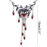 Red Heart Necklace Gothic Jewelry Necklace Dropship