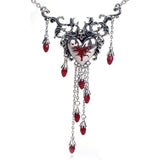 Red Heart Necklace Gothic Jewelry Necklace Dropship