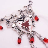 Red Heart Necklace Gothic Jewelry Necklace Dropship