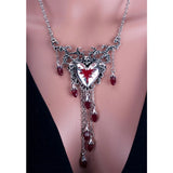 Red Heart Necklace Gothic Jewelry Necklace Dropship