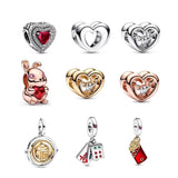 Red Heart 666 Fortune Sterling Silver Beads Jewelry Making Rabbit Gift