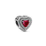 Red Heart 666 Fortune Sterling Silver Beads Jewelry Making Rabbit Gift
