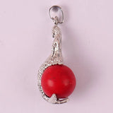 Red Howlite Stone Bead Pendant Mermaid Jewelry For Woman Gift